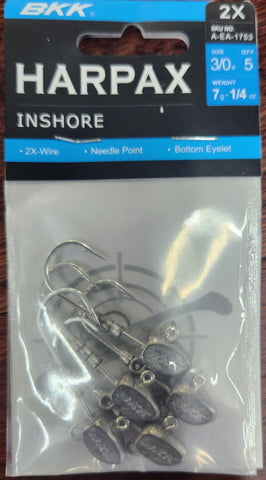 BKK HARPAX INSHORE 2X JIGHEADS 3/0 1/4OZ 5pcs