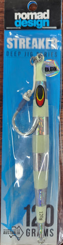 Nomad Design Streaker 120g Deep Jig Series Silver Glow Stripe SG