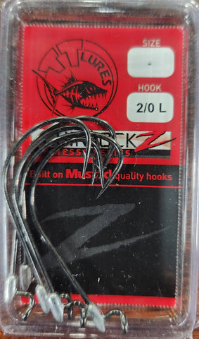 TT Lures ChinlockZ Finesse Weedless Jig Heads - Size #2/0 L