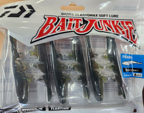 Daiwa Bait Junkie 3" PRAWN 53 OLIVE OIL UV