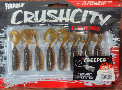 Rapala Crush City Creeper 2.5" Soft Plastic Motor OIl UV