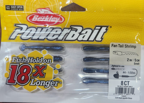 Berkley Powerbait  Fan Tail Shrimp 2" - Smelt