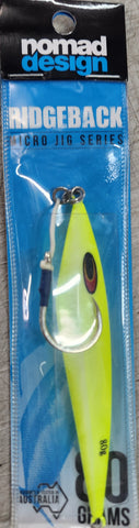 Nomad Design Ridgeback 80g Deep Jig Series CHARTREUSE WHITE GLOW