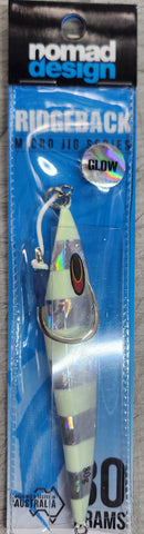 Nomad Design Ridgeback 80g Deep Jig Series SILVER GLOW STRIP