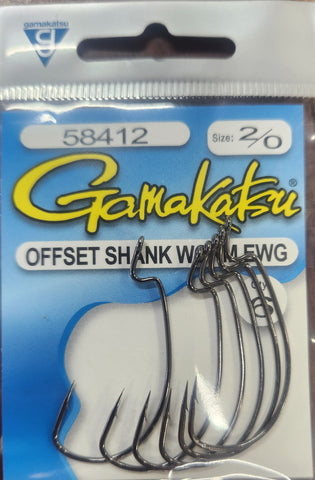 Gamakatsu Offset Worm EWG Hook #2/0 6pcs