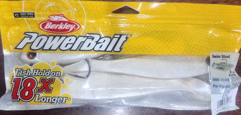 Berkley PowerBait 6” Pre Rigged Swim Shad # Shad