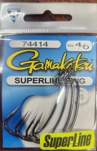 Gamakatsu Superline EWG Worm Hook Size #4/0 4pcs