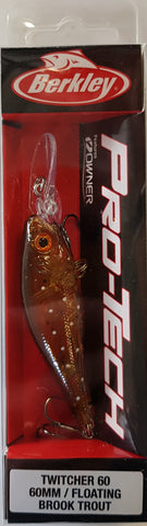 Berkley Pro Tech Twitcher 60 Floating Lure Brook Trout 1546371