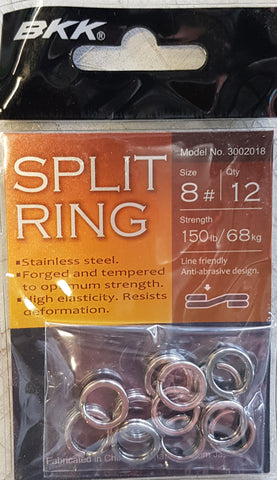 BKK SPLIT RINGS Size #8 68kg 12pcs