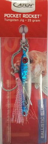 Catch Pocket Rocket  Tungsten Jig 25gram  Ballistic Blue