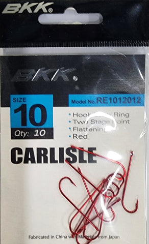 BKK Carlisle Red Bloodworm Hook Pocket Pack Size 10 Qty 10