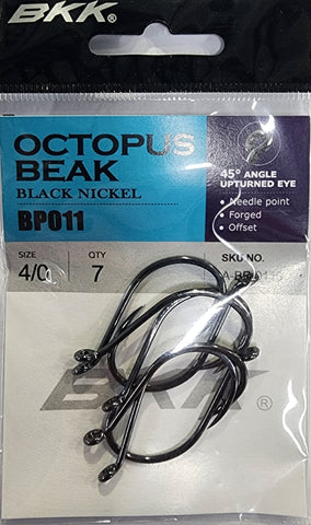 BKK Octopus Beak Hook Size: 4/0 Qty 7