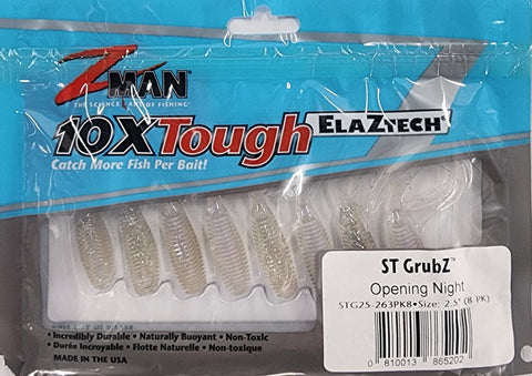 Zman ST Grubz Soft Plastic Lure - 2.5" Opening Night