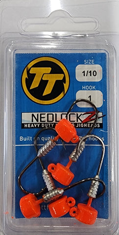 TT Lures NedlockZ  Jig Heads - Size 1 1/10th oz Orange