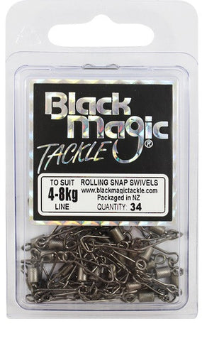 Black Magic Rolling Snap Swivel - Value Pack 4-8kg, 34 Pieces