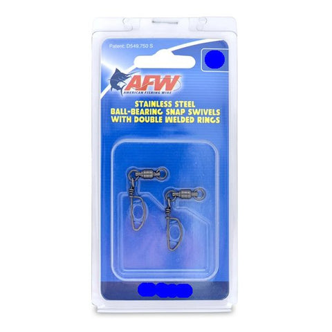 AFW Stainless Steel Ball Bearing Snap Swivel #1 70lb (2pcs)