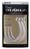 BKK Lone Diablo 8091-HG Single Lure & Jigging Hook- Size 1, 8 pieces