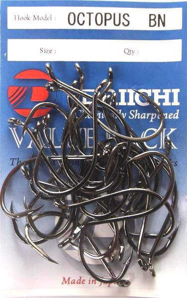 Daiichi Octopus BN Hook Value Pack - Size 7/0, 20 Pieces – Mid Coast Fishing  Bait & Tackle