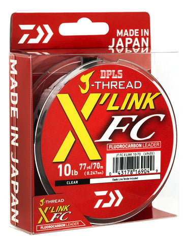 Daiwa J Thread X-Link Fluorocarbon Leader 7lb 70m