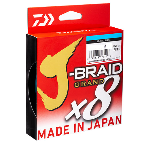 Daiwa J Braid Grand Braided Line 50lb 300yd - Colour Blue – Mid