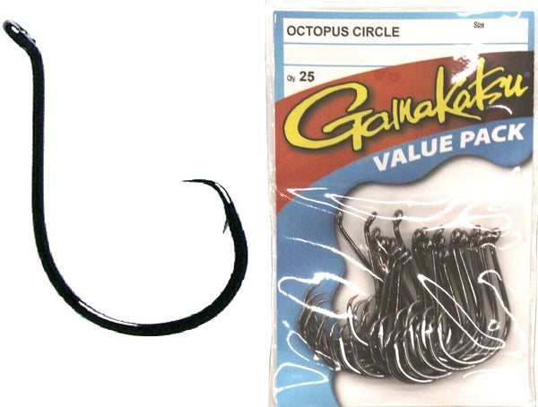Gamakatsu 2 Size Octopus/Circle Hook Fishing Hooks for sale