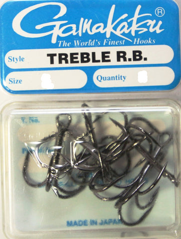 Gamakatsu Treble R.B. Hooks - Size 4, 11 Pieces