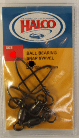 Halco Ball Bearing Snap Swivel with Coastlock Snap #6 180lb, 3 Pieces