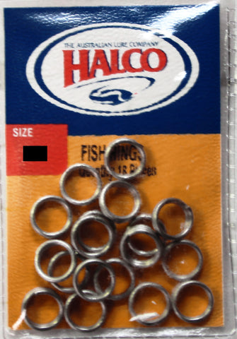 Halco Fishing Split Rings - Size 5 16kg, 18 Pieces