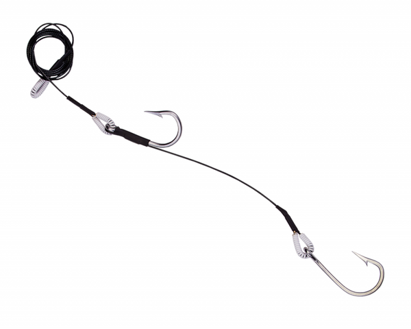 Hookem Shark Rig - Double Hook 12/0 300lb Wire – Mid Coast Fishing Bait &  Tackle