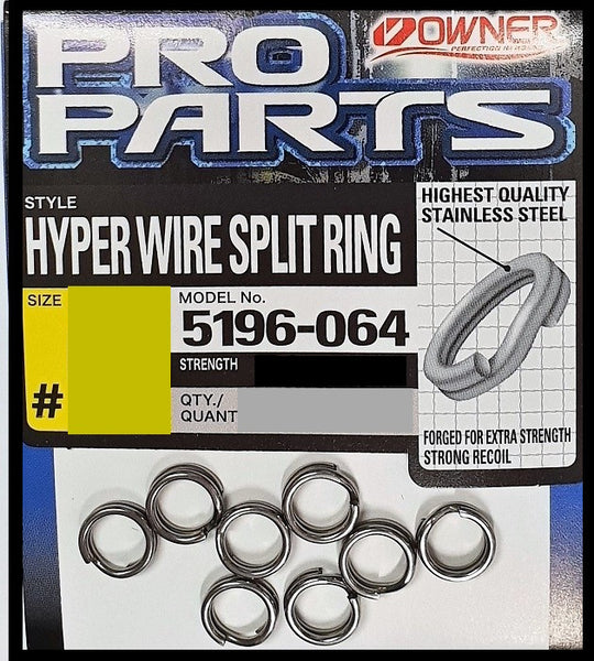 Owner Hyper Wire Fishing Split Rings Size 3, 11pcs Mid Coast