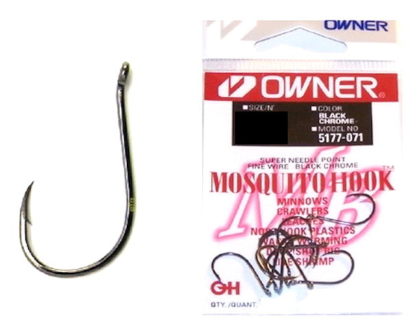 Owner Mosquito Fishing Hook Pocket Pack - Size 10, 12pcs – Mid