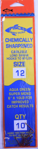 Sunseeker Long Shank Hooks Pretied Size 12