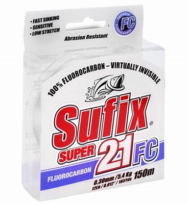 Sufix Super 21 FC Flourocarbon Leader 6lb 100m