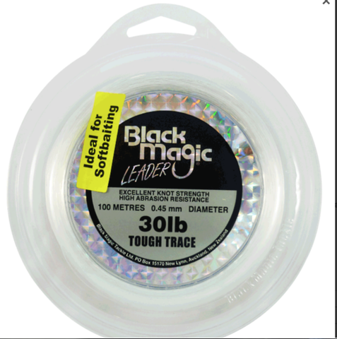 Black Magic Tough Trace Leader Line - 30lb 100m Spool