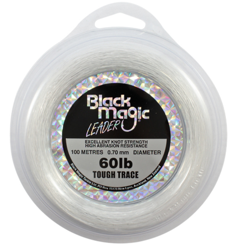 Black Magic Tough Trace Leader Line - 60lb 100m Spool BMHARD060