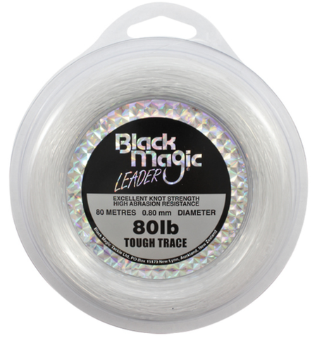 Black Magic Tough Trace Leader Line - 80lb 80m Spool