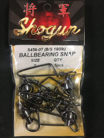Shogun Ball Bearing Snap Swivel - Size 7 180lb, 5 pcs #S456-07