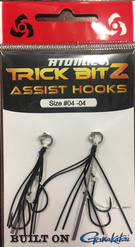 Atomic Trick Bitz Fishing Assist Hooks - Size 4 Colour - 04 Black Silver