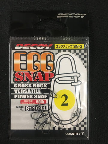 Decoy Egg Snap SN3 Fishing Clip - Size 2, 60lb, 7 pcs #811634