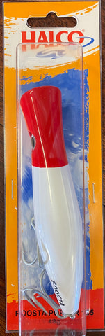 Halco Roosta Popper Lure 135mm 49g H53 White Redhead