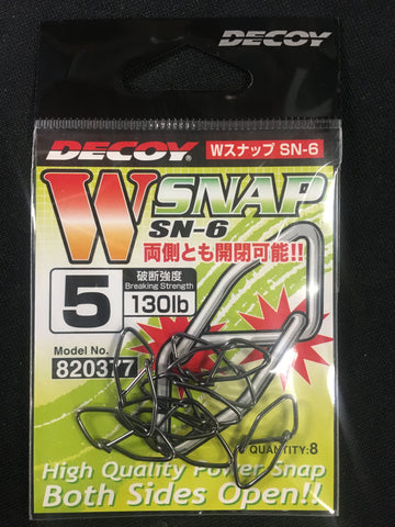 Decoy W Snap SN6 Fishing Clip - Size 5, 130lb, 8 pcs #820377