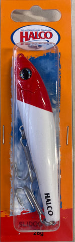 Halco Slidog Lure 105mm 28g - H53 White Redhead