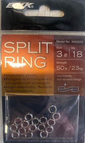 BKK SPLIT RINGS Size #3 23kg 18pcs
