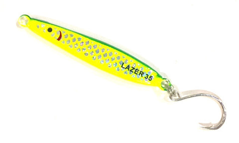 Lazer Fishing Lure Single Hook Green Bait 25g