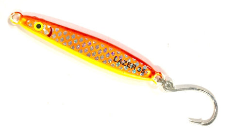 Lazer Fishing Lure Single Hook Orange Bait 50g