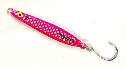 Lazer Fishing Lure Single Hook Pink Bait 25g