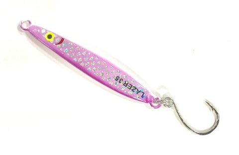 Lazer Fishing Lure Single Hook Purple Bait 25g