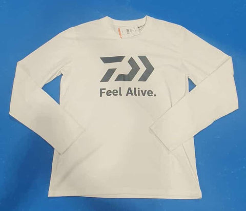 Daiwa Fishing Long Sleeve TShirt White Large
