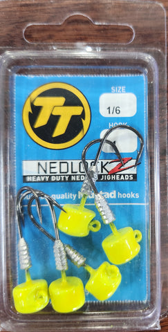 TT Lures NedlockZ  Jig Heads - Size 1 1/6th oz Chartreuse