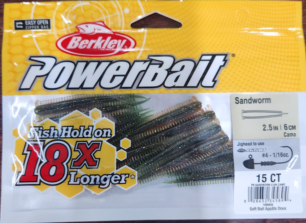 Berkley Powerbait SANDWORM 2.5- CAMO 1596820 – Mid Coast Fishing